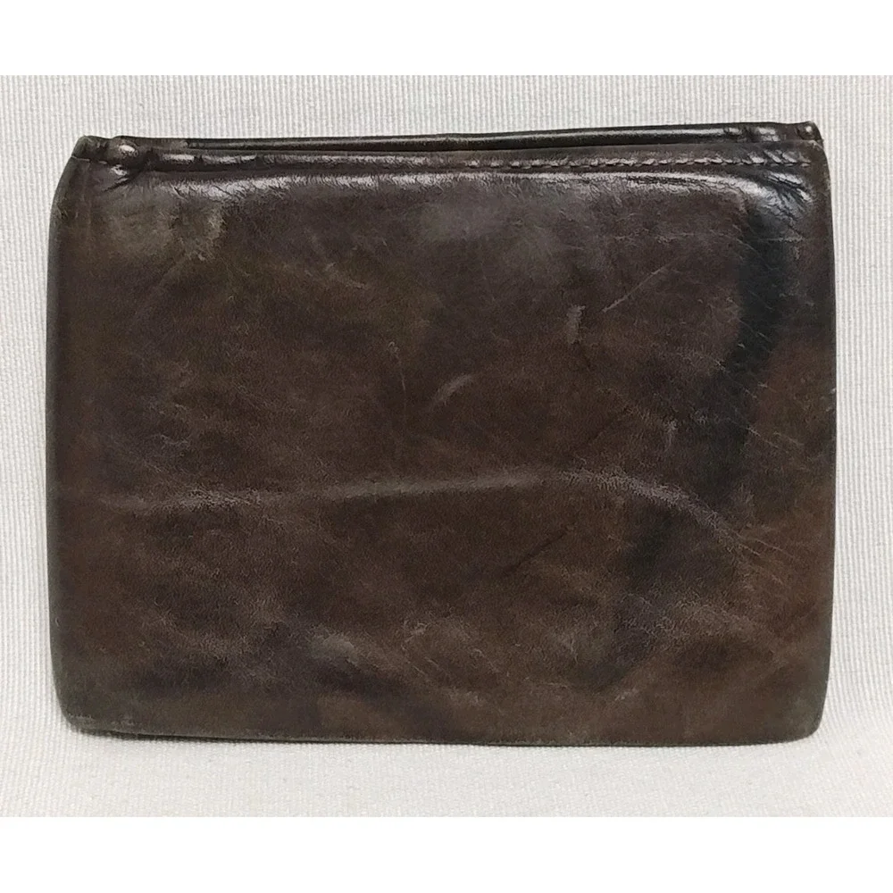 ROLFS Farmland CO-OP Leather Wallet Men's Cowhide Bifold Brown Vintage‎